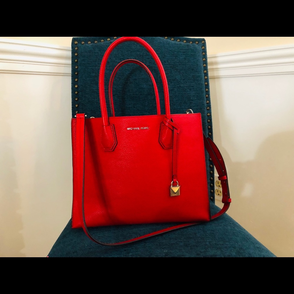 Red Leather MK Bag